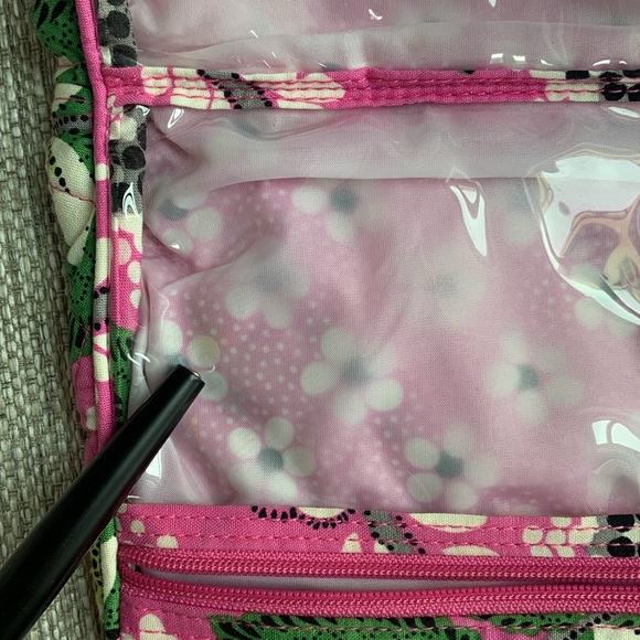 Vera Bradley Priscilla Pink Essentials Cosmetic Bag - Picture 7 of 11